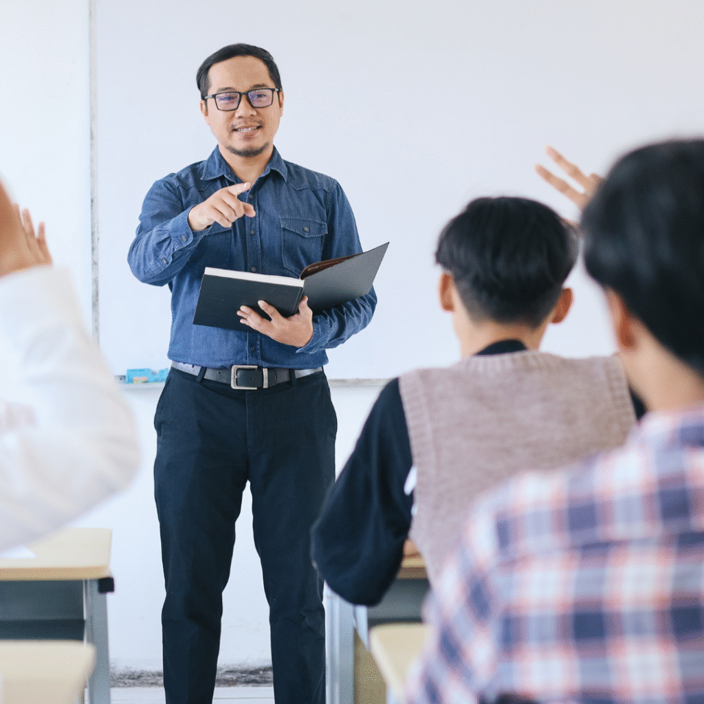 Find your voice in English — quiet learners building speaking confidence.