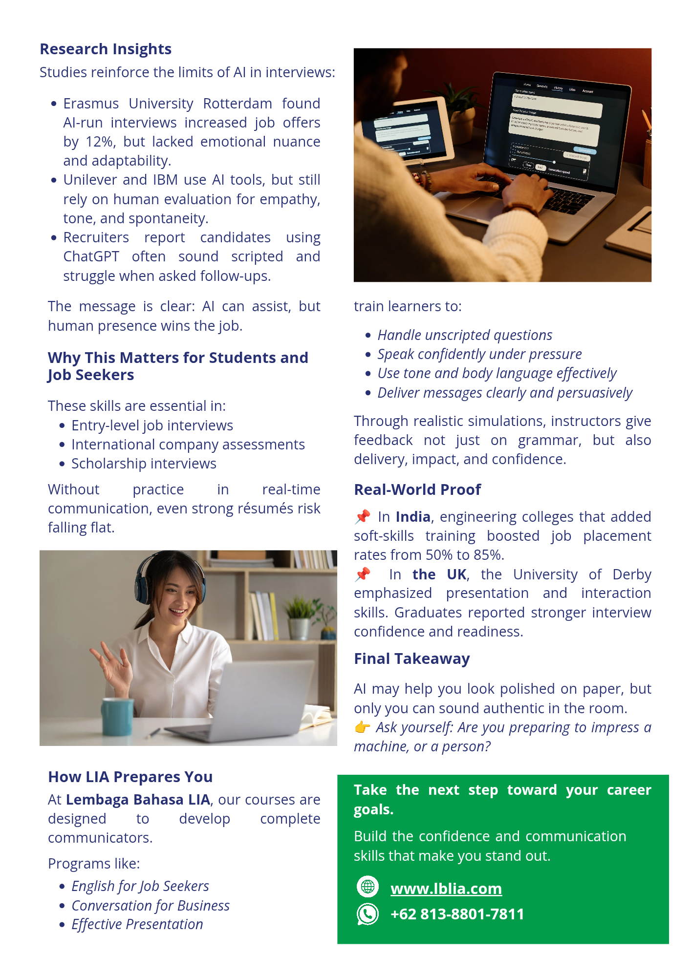 You Look Good on Paper. Can You Sound Good in Person?