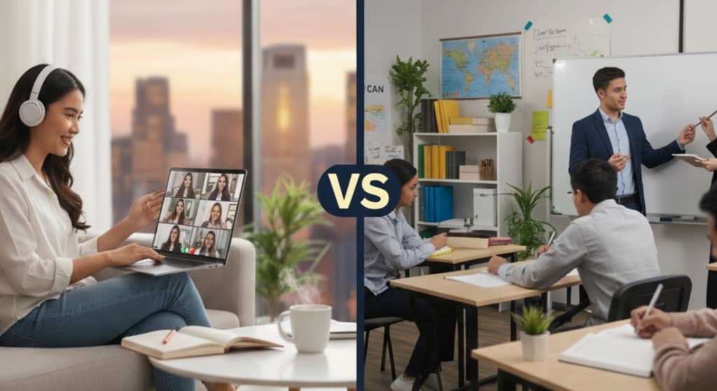 Kursus Bahasa Inggris Online vs Offline Kelebihan dan Kekurangan Lembaga Bahasa LIABanner1 Kursus Bahasa Inggris - Kursus Bahasa Inggris Online vs Offline: Kelebihan dan Kekurangan - LB LIA