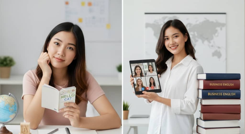 Kursus Bahasa Inggris Online vs Offline: Kelebihan dan Kekurangan