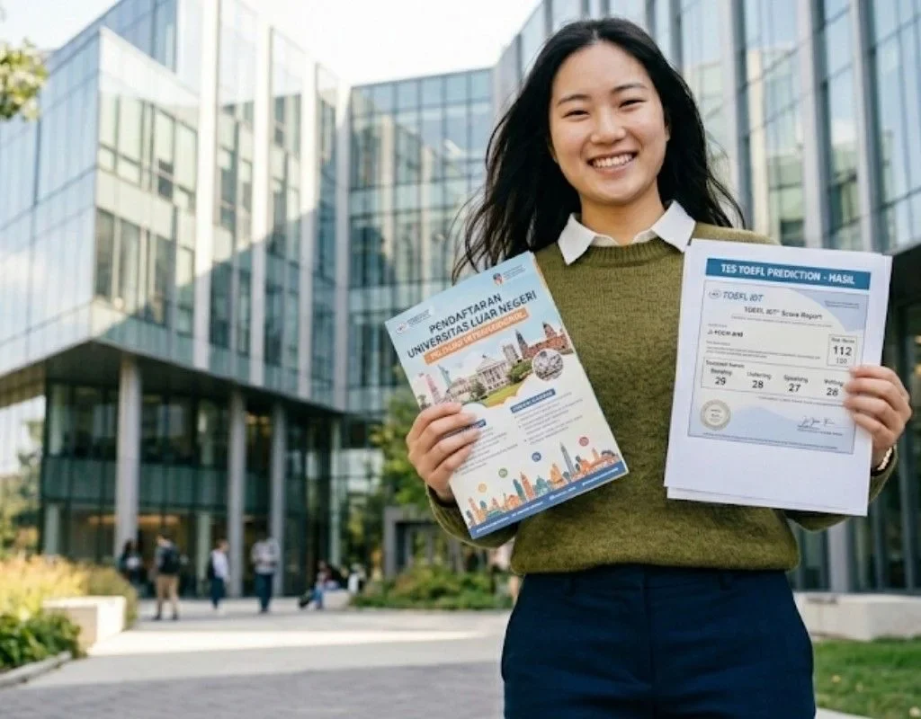 Ilustrasi peserta sesudah mengikuti tes TOEFL Prediction di LIA untuk persiapan ujian resmi.