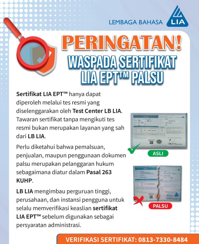 Poster Peringatan EPT LIA